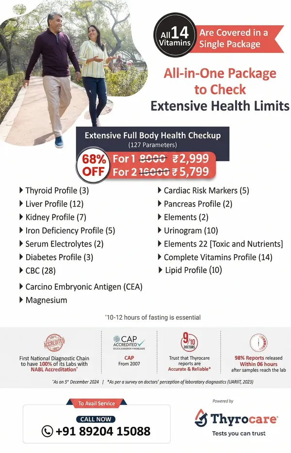 Extensive Full Body Health Checkup — 127 Tests @ ₹2999